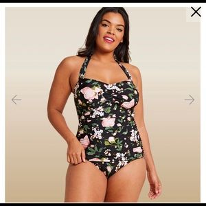 NWT Esther Williams Cherry Blossom Floral Swimsuit Sz 10
